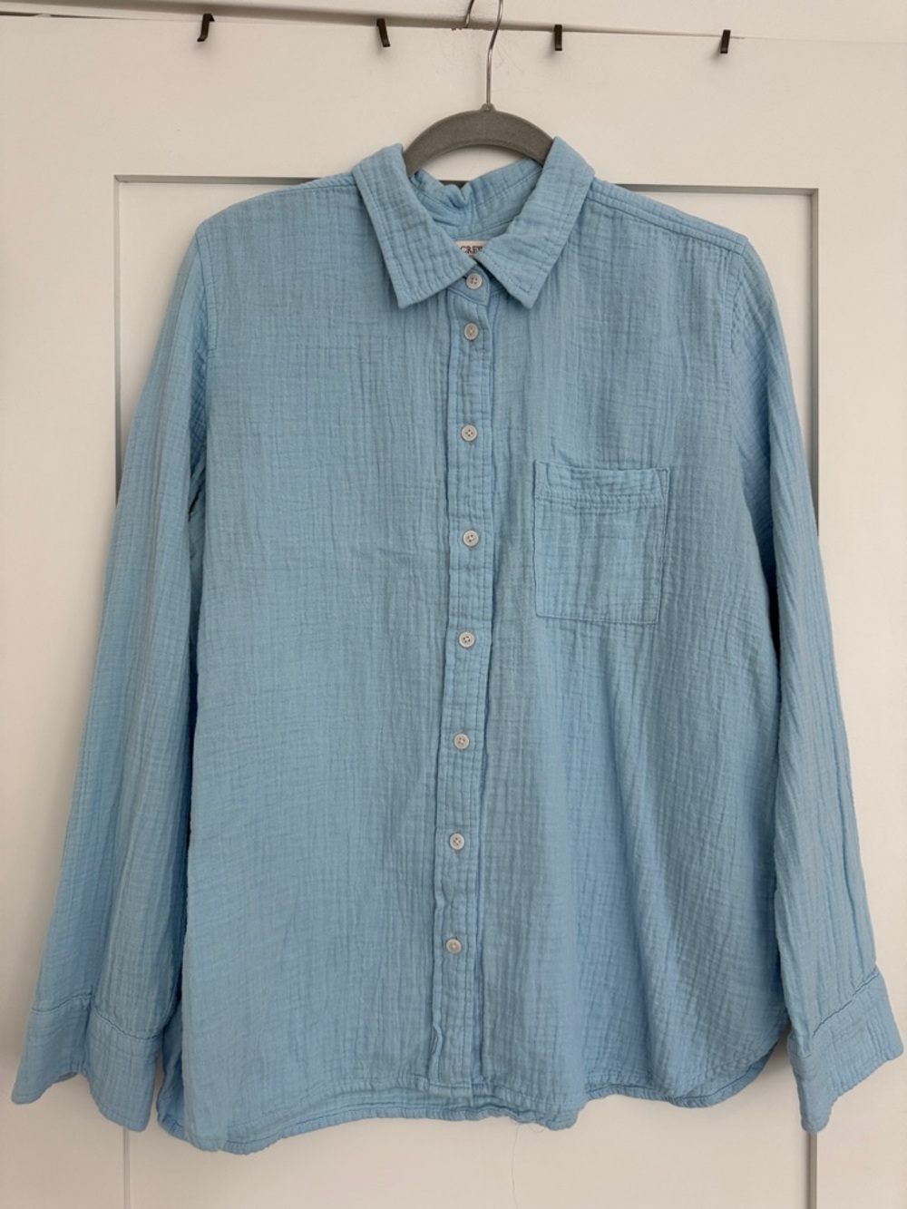 J. Crew Light Blue Button-Down Cotton Shirt